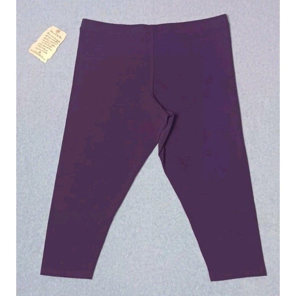 NWT! One World Capris Leggings L Eggplant Purple Activewear Atheisure Cropped - Picture 13 of 13